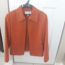 BLOUSON NEUF JASMINE SUÈDE ORANGE GR 6 FEMME 2 ZIPPER:  $15.00