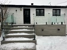 GLASS RAILING STAIR DECK RAILING BALCONY GLASS PORCH ENCLOSURE O