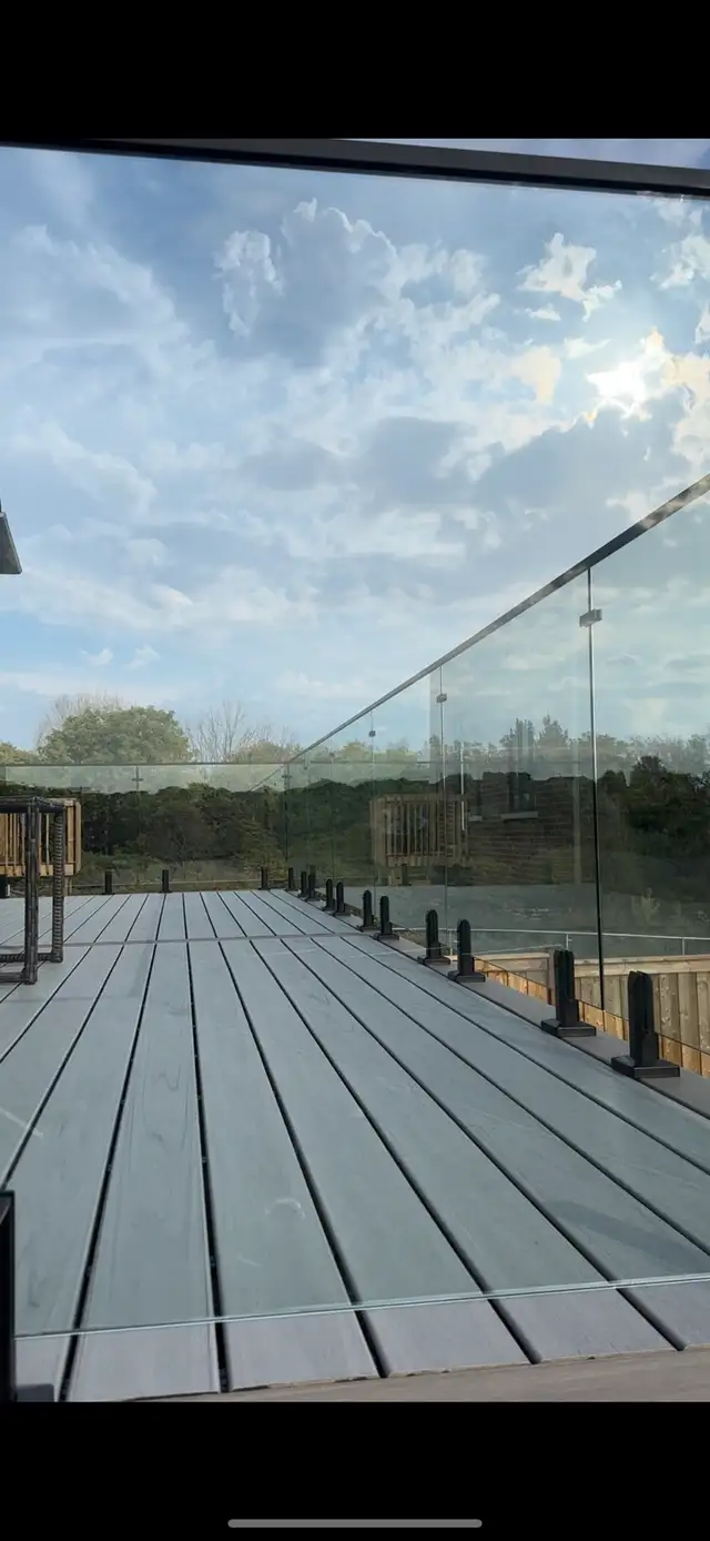 GLASS RAILING STAIR DECK RAILING BALCONY GLASS PORCH ENCLOSURE O - Photo 8