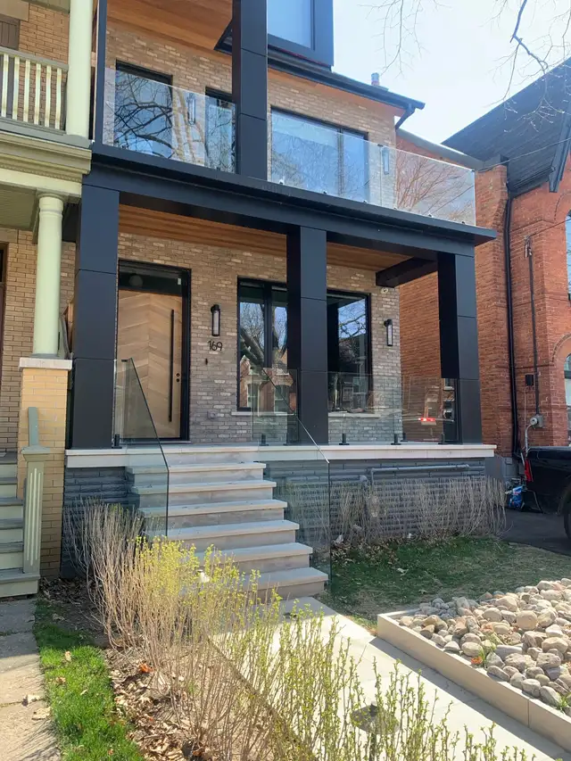 OFFICE GLASS DOORS ENTRANCES OFFICE PARTITION GLASS RAILING DECK