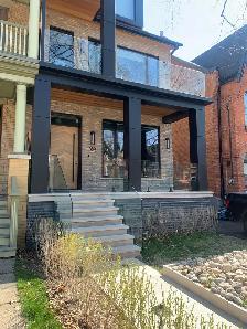 OFFICE GLASS DOORS ENTRANCES OFFICE PARTITION GLASS RAILING DECK