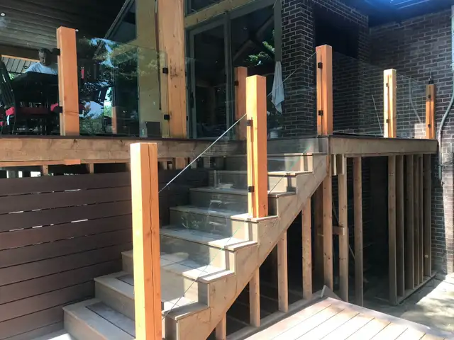 STAIR RAILING GLASS PARTITION OFFICE GLASS ENTRANCES DOORS ENCLO - Photo 2