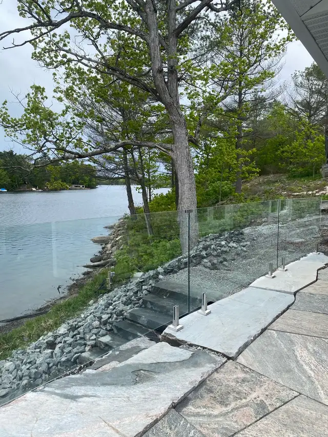 STAIR RAILING GLASS PARTITION OFFICE GLASS ENTRANCES DOORS ENCLO - Photo 5