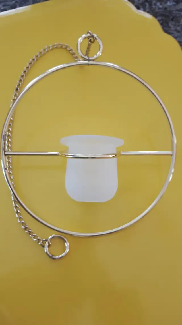 1ACCROCHE-CHANDELIER CHANDELIER EN MÉTAL OR 1 CHANDELIER EN VERR - Photo 2