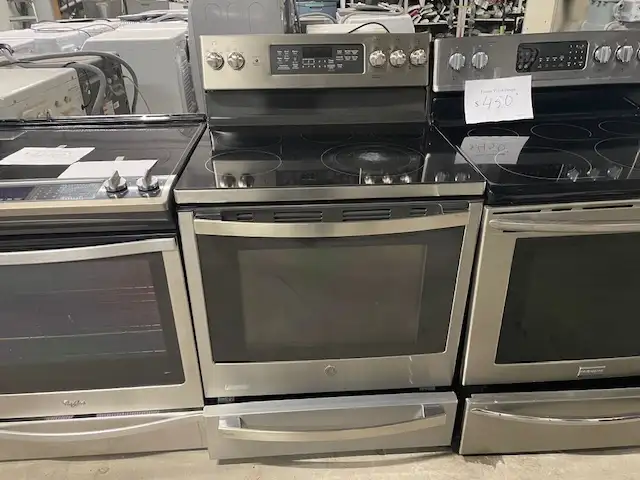 Cuisinière stainless vitrocéramique convection GE