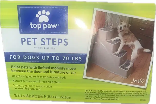 Steps helps cats añd smaller dogs