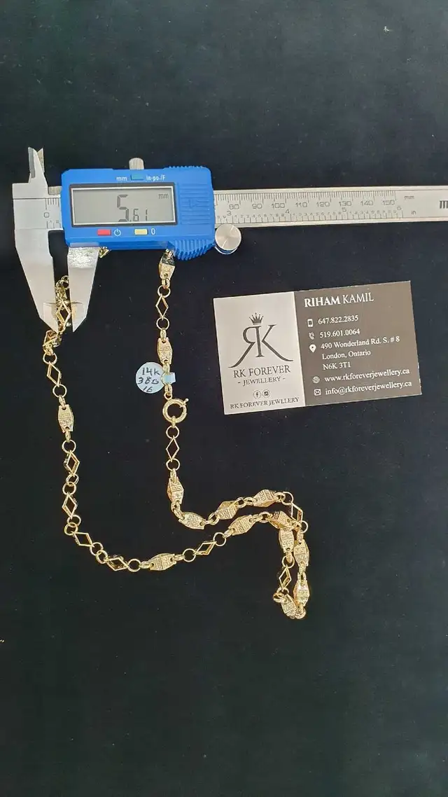 14k yellow gold chain #380_16 - Photo 8