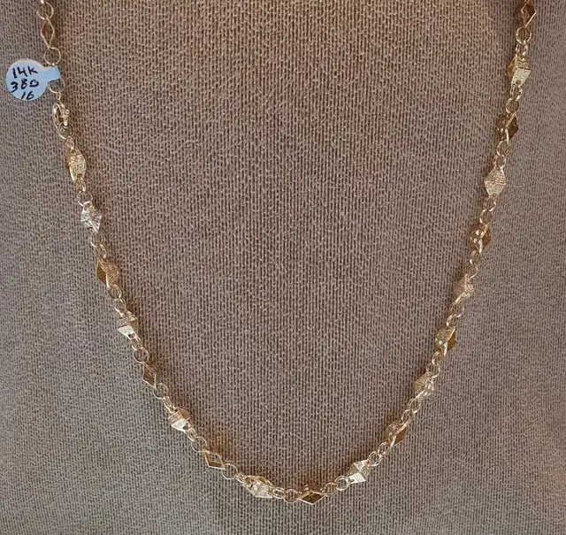 14k yellow gold chain #380_16 - Photo 9