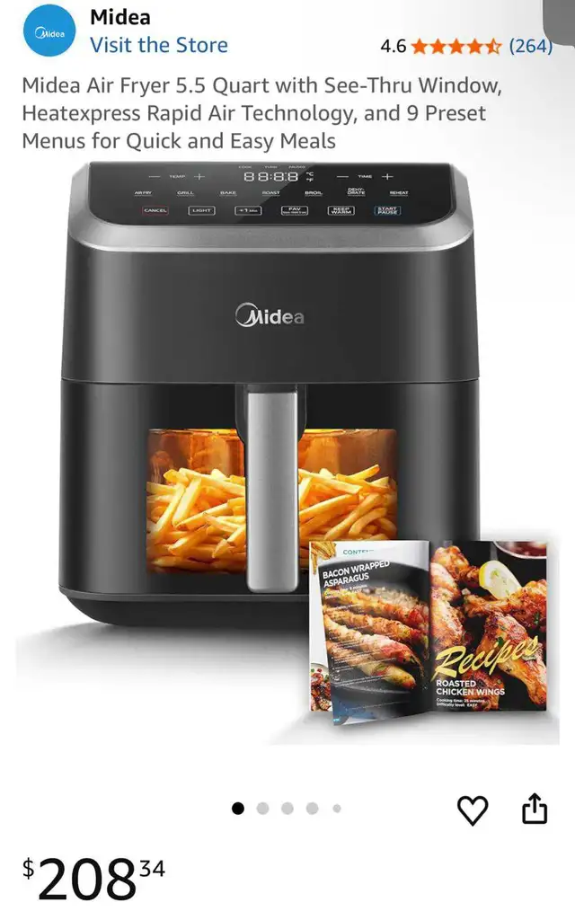 Midea Air Fryer 5.5QT – Crispy Food Made Easy