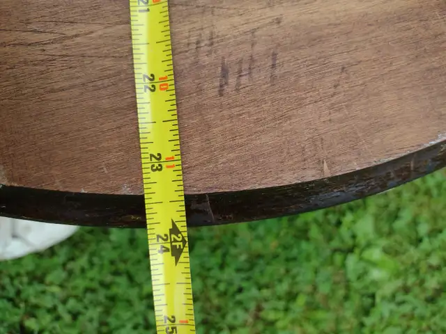 Vintage wood folding accent table - Photo 5