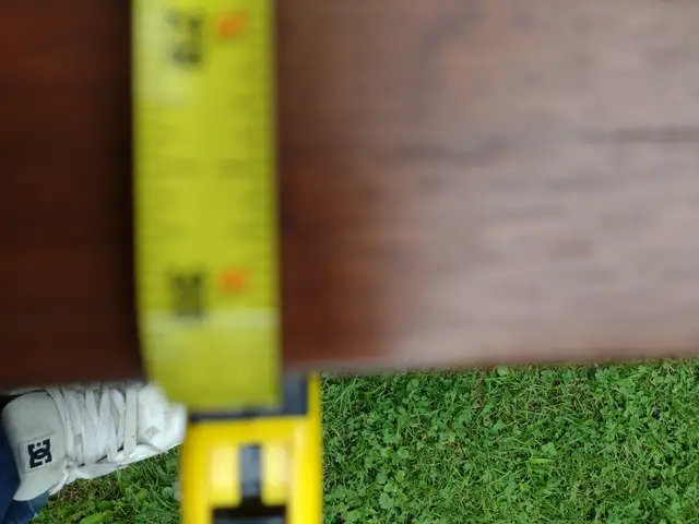 Square vintage wood folding accent table - Photo 3