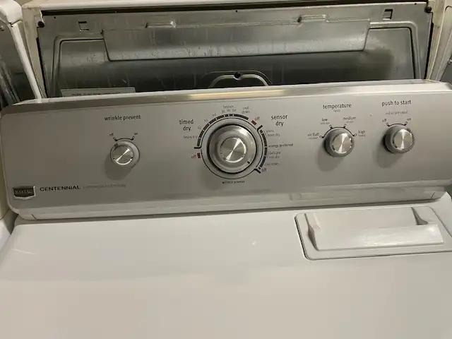 Laveuse sécheuse traditionnelles blanches Maytag - Photo 4