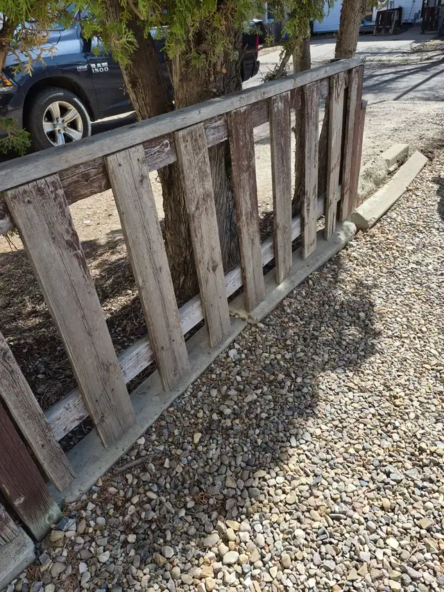 Free concrete & 90 inches of fence to give away