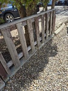Free concrete & 90 inches of fence to give away