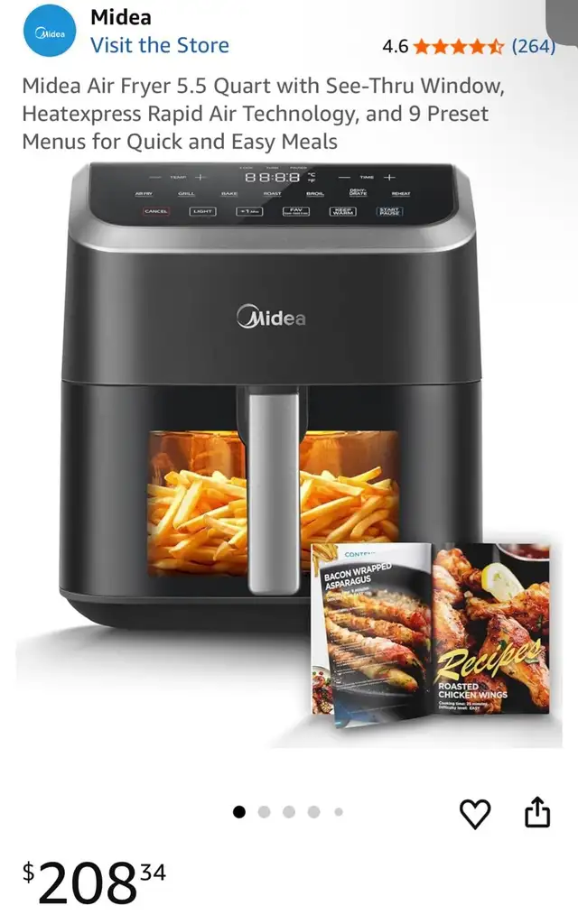Midea Air Fryer 9 Presets – Special Price