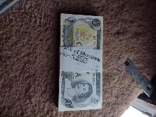 1973 Canadian consecutive serial numbered banknotes 100 bills