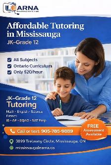 Quality tutoring at an affordable cost