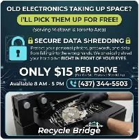 FREE E-Waste Pickup   On-site Hard Drive Shredding ($15) - Midto