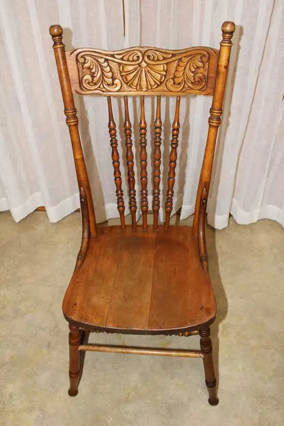 Chaises antique 2 Pressback 2 Windsor(1920-1930) 25$ch livré si. - Photo 2