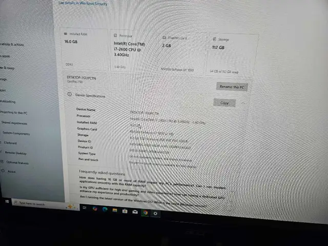 Dell OptiPlex 790 i7-2600 @ 3.40Ghz Win10 with GT 1030 - Photo 3