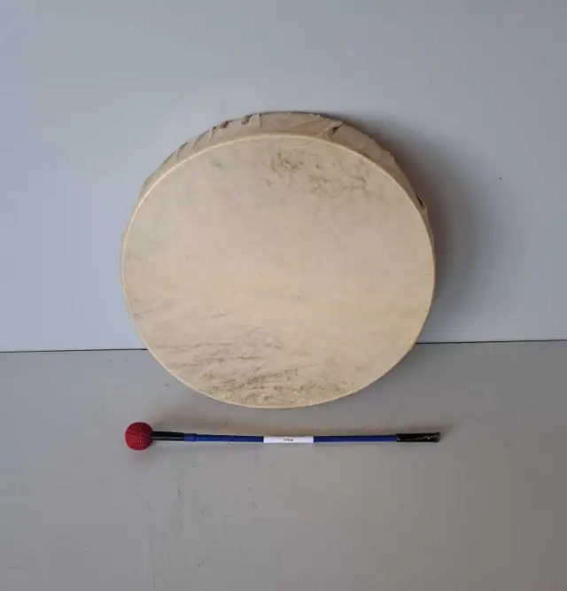 12.5' Elk Hide Hand Drum & Stick (30506142)