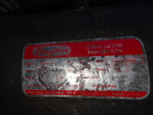 Dayton Electric MFG. Chicago Industrial Grade Machine Shop Fan 2 - Photo 2