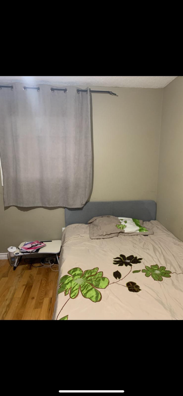 Spacious bedroom available from  May 1st .