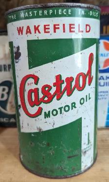 VINTAGE 1930's CASTROL WAKEFIELD MOTOR OIL IMPERIAL QUART CAN