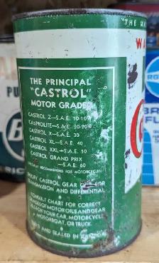 VINTAGE 1930's CASTROL WAKEFIELD MOTOR OIL IMPERIAL QUART CAN - Photo 6