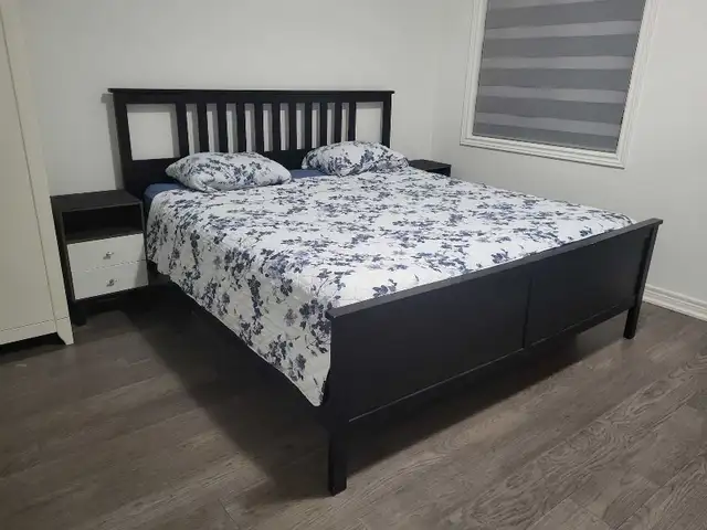GREAT DEAL! IKEA HEMNES King Size Bed Frame (Black-Brown) - Photo 2