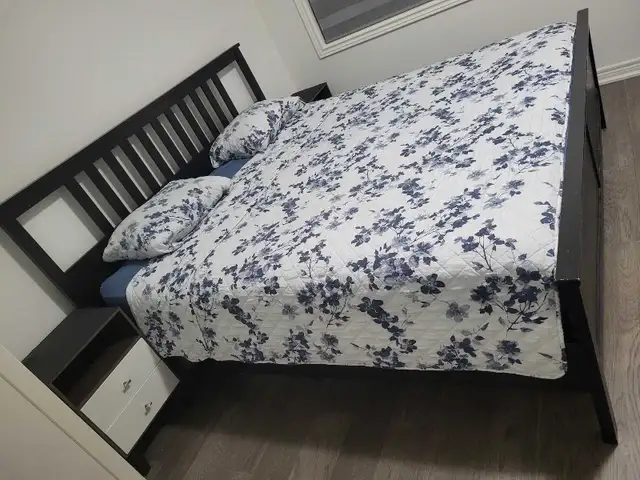 GREAT DEAL! IKEA HEMNES King Size Bed Frame (Black-Brown) - Photo 3