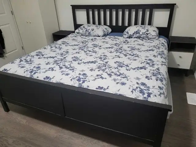 GREAT DEAL! IKEA HEMNES King Size Bed Frame (Black-Brown) - Photo 5