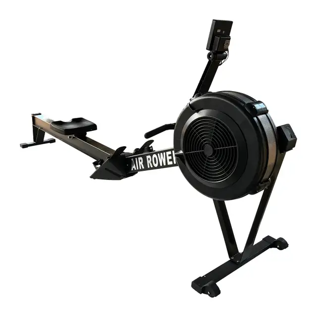Rowing machine wind resistance gym silent fitness LCD 032239 - Photo 6