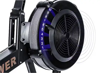 Rowing machine wind resistance gym silent fitness LCD 032239 - Photo 10