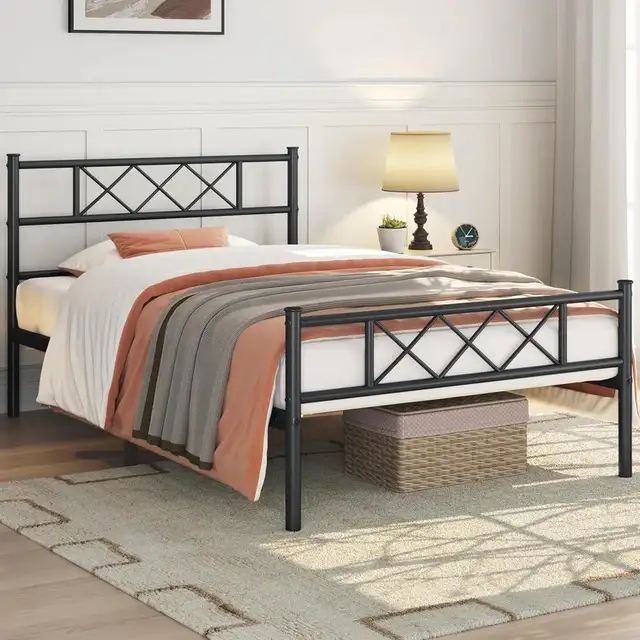 Brand New Twin Size Metal Frame Bed Headboard & Footboard $49