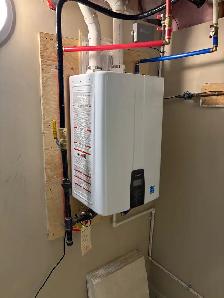 Tankless water heater installation