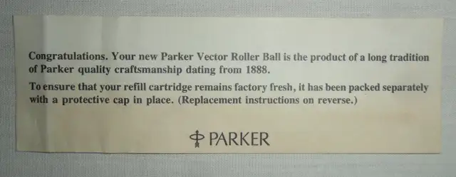Vintage 80s PARKER Vector Roller Ball Kiwanis International Pen - Photo 4