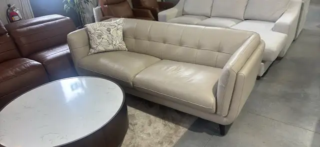 Top grain leather sofa