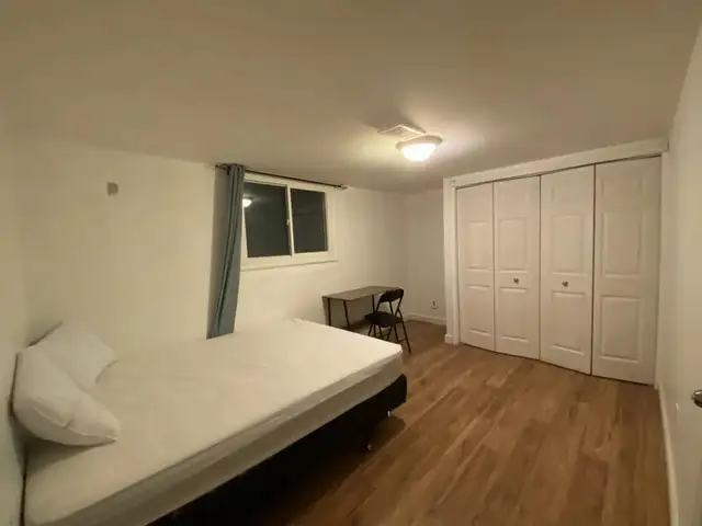 basement large bedroom with private bathroom