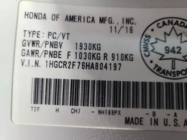 2017 Honda Accord SE - Photo 20