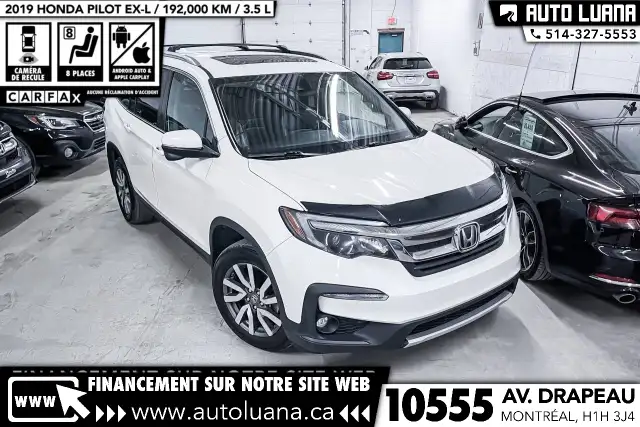 2019 HONDA Pilot EX-L AWD/CARPLAY/CAMERA/ANGLE MORT/CUIR/8 PLACE - Photo 3