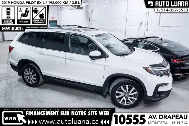 2019 HONDA Pilot EX-L AWD/CARPLAY/CAMERA/ANGLE MORT/CUIR/8 PLACE - Photo 5