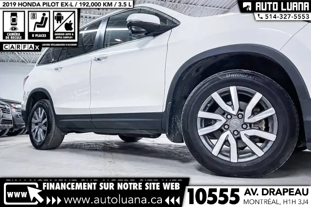 2019 HONDA Pilot EX-L AWD/CARPLAY/CAMERA/ANGLE MORT/CUIR/8 PLACE - Photo 8