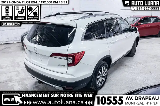 2019 HONDA Pilot EX-L AWD/CARPLAY/CAMERA/ANGLE MORT/CUIR/8 PLACE - Photo 9