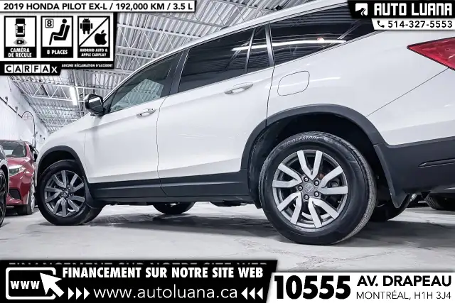 2019 HONDA Pilot EX-L AWD/CARPLAY/CAMERA/ANGLE MORT/CUIR/8 PLACE - Photo 11