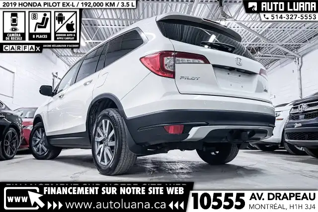 2019 HONDA Pilot EX-L AWD/CARPLAY/CAMERA/ANGLE MORT/CUIR/8 PLACE - Photo 13