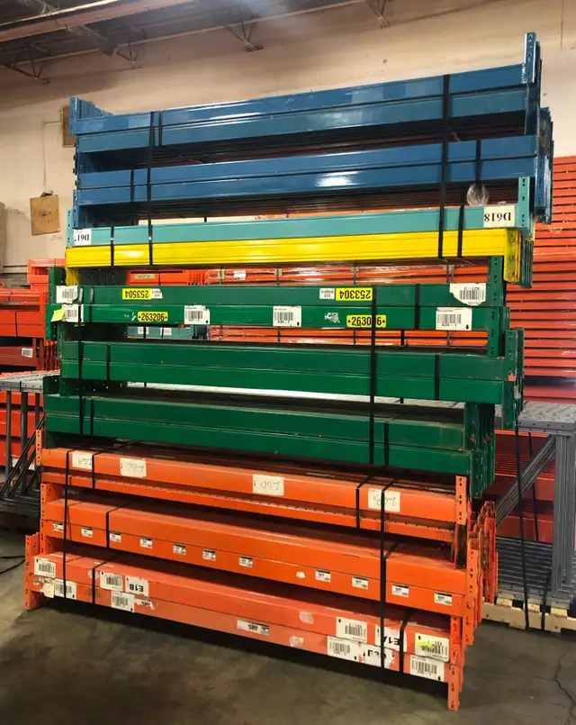 USED Redi rack Beams 8' long x 4" Pallet Racking rack beams - Photo 4