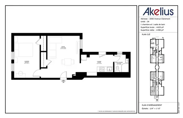 1 bedroom, Vendôme metro, fridge/stove incl. - ID 955 - Photo 11