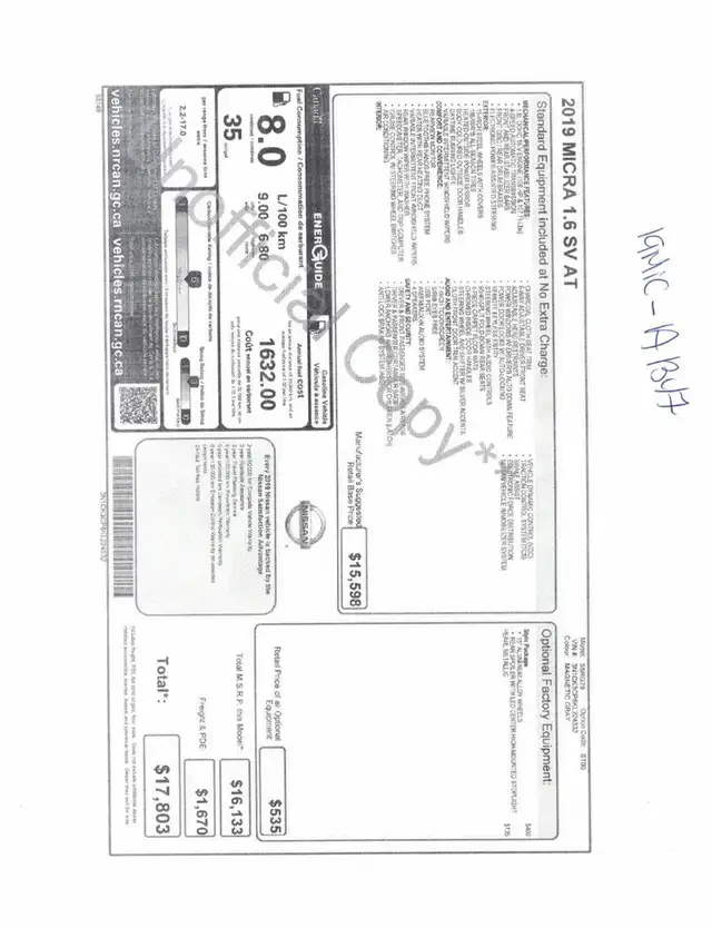 Nissan Micra Sv Style Auto A/c 2019 à vendre - Photo 11