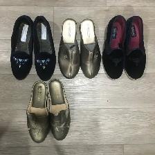 Mules / Pantoufles, grandeur 38/39 (8/9) (4 items)